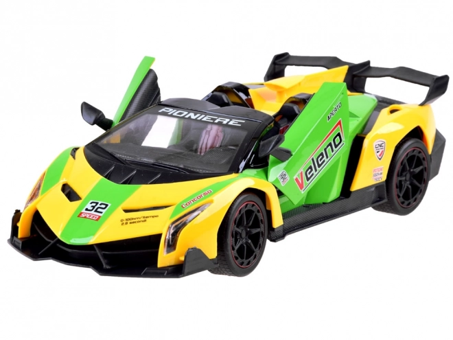 Remote Controlled Sports Car with Opening Doors – Yellow