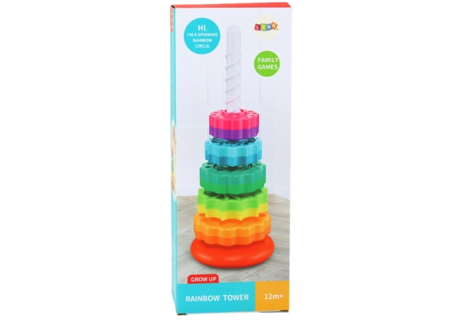 Rainbow Spinning Tower Sorter Toy