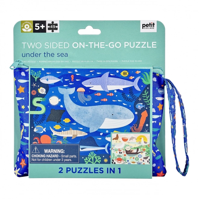 Petit Collage Double-Sided Under the Sea Puzzle