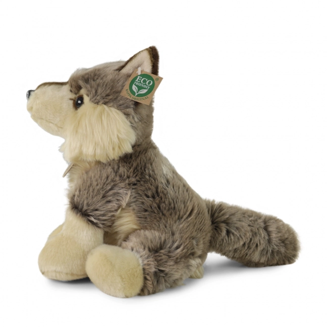 Plush Sitting Wolf Eco-Friendly