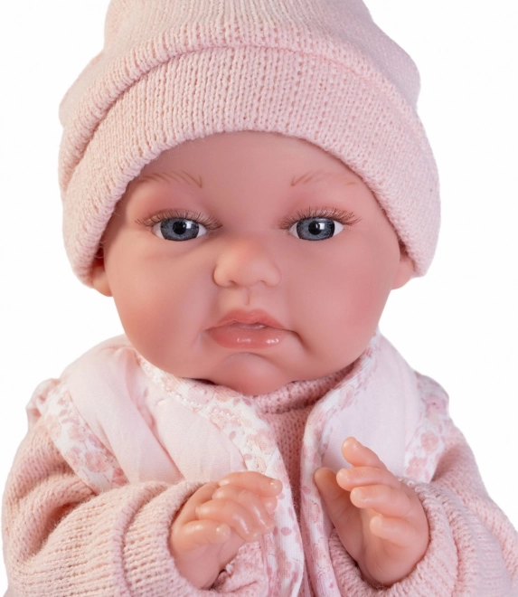 poupée bébé réaliste avec fonction de mouvement et corps en tissu doux 34 cm