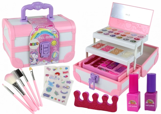 Beauty Set Makeup Cosmetics in Pink Case