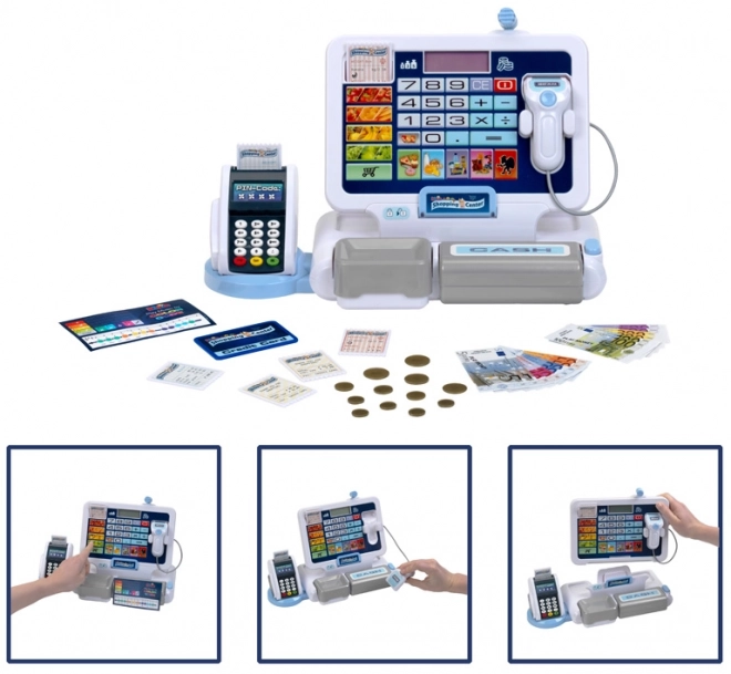 Cash Register with Terminal and Scanner