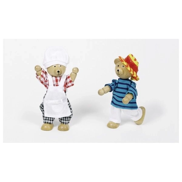 Dress-Up Bears in Wooden Box