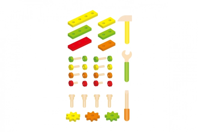 Wooden Tool Set with Screws for Kids