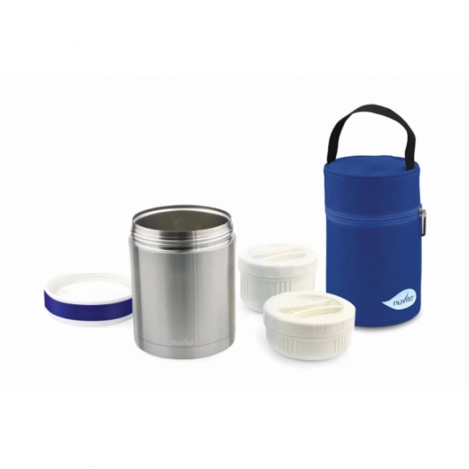 Stainless Steel Thermal Flask with Bowls and Cover