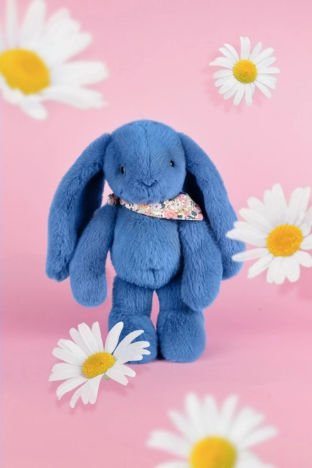 Plush bunny with blue scarf 35 cm