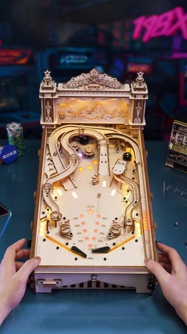 Robotic 3D Wooden Puzzle Pinball Machine