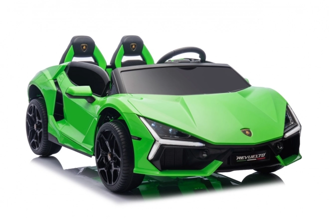Elektrické auto lamborghini revuelto zelené