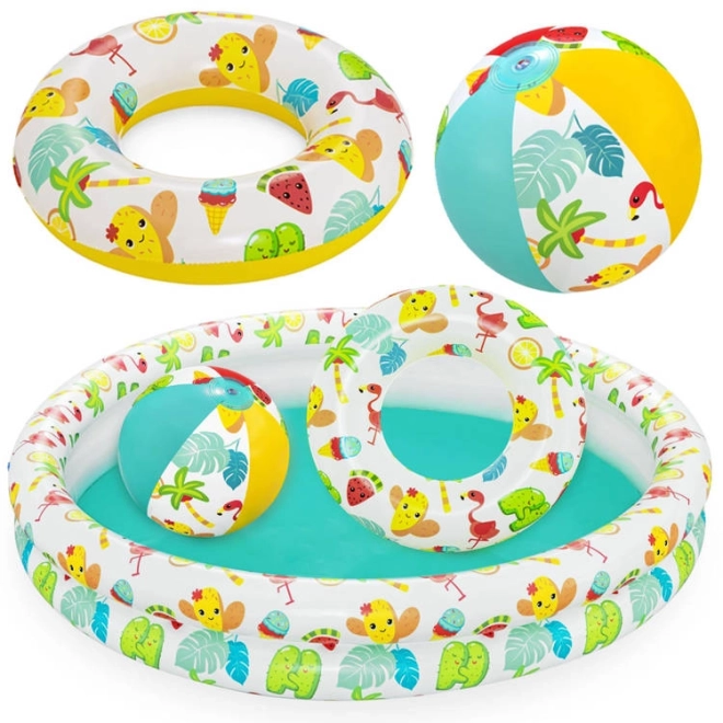 Inflatable Pool Set with Ball and Ring by Bestway