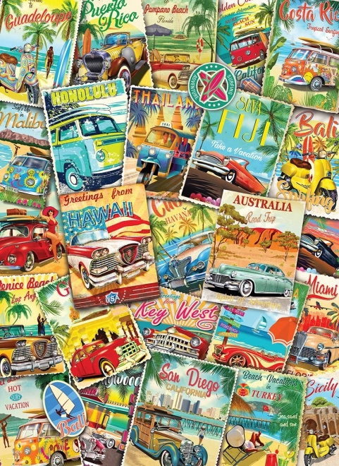 Eurographics Retro Travel Collage Puzzle 1000 Pieces