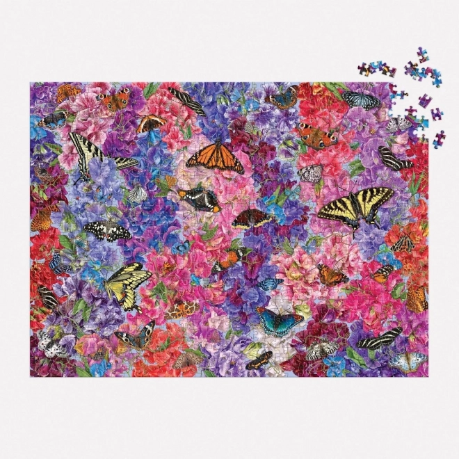 Butterflies in Sweet Peas Puzzle 1000 Pieces