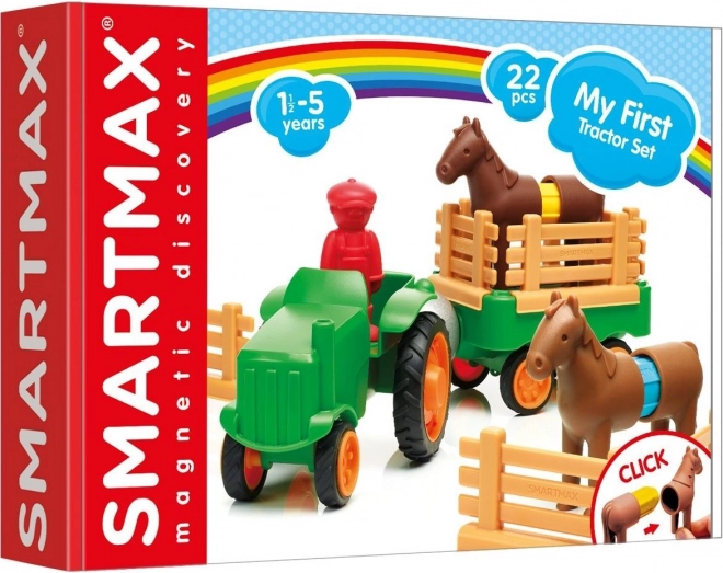 Smartmax Magnetic Building Set My First Tractor 22 Pieces