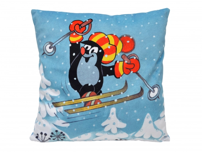 Little Mole Skiing Pillow