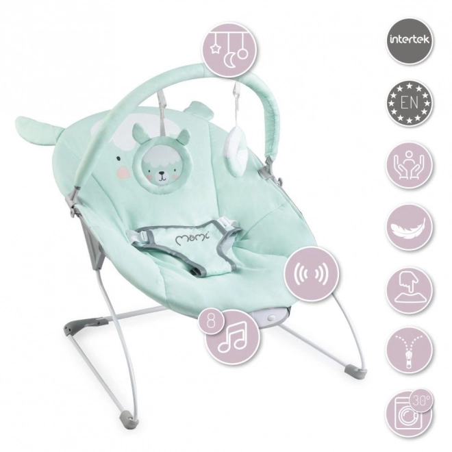 MoMi glossy baby bouncer with melodies