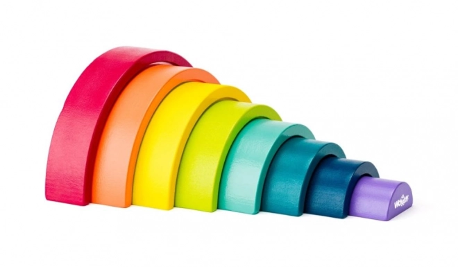 Wooden Balancing Rainbow Blocks