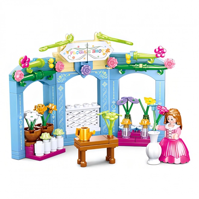 Sluban Village Period Flower Shop Set