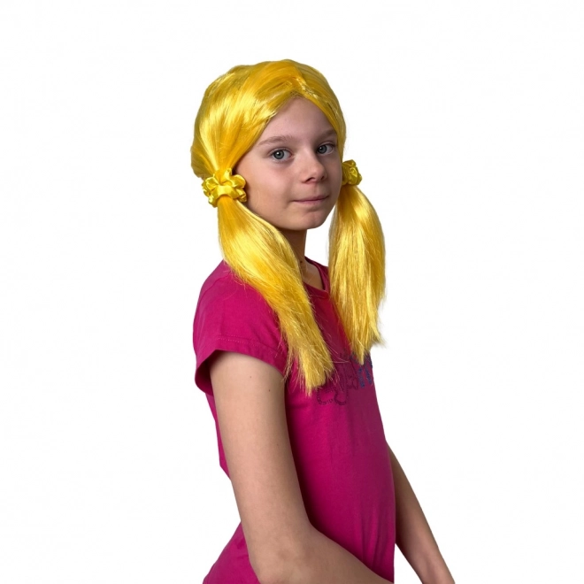 Lollipopz Green Wig – Yellow with ponytails