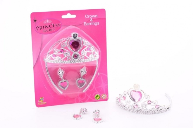 Princess Tiara and Earrings Set