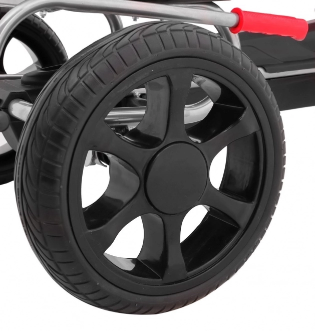 Grand Ride pedal go-kart for children 3+ Red + EVA wheels + Adjustable seat + Handbrake