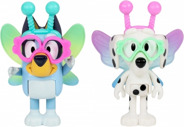 Figure Bluey confezione da due Baby Bluey e Chloe