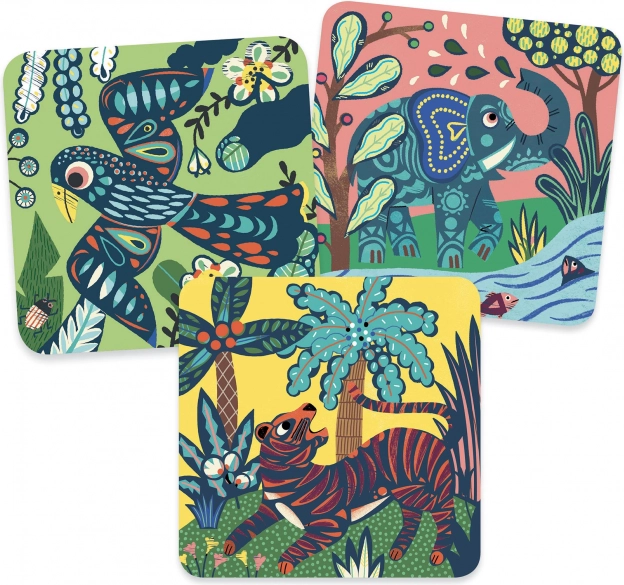 Carte da Grattare Animali della Giungla Djeco