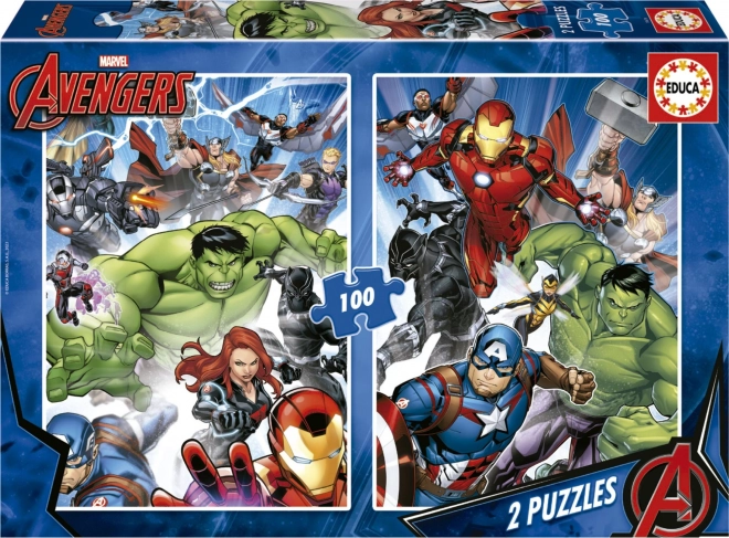 Educa Avengers 2x100 Puzzle Set