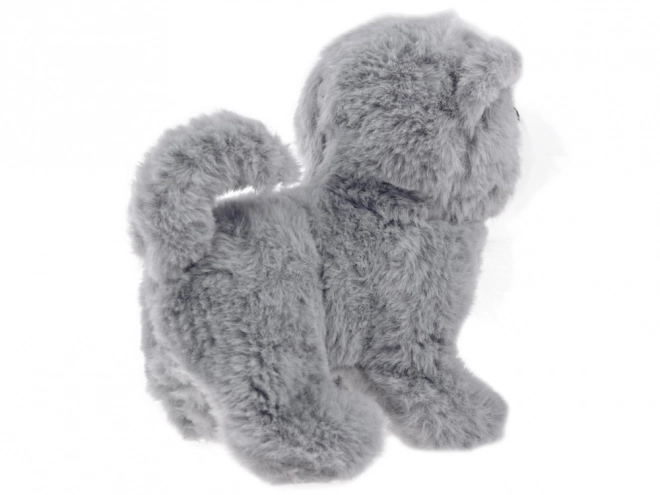 Interactive Plush Gray Puppy