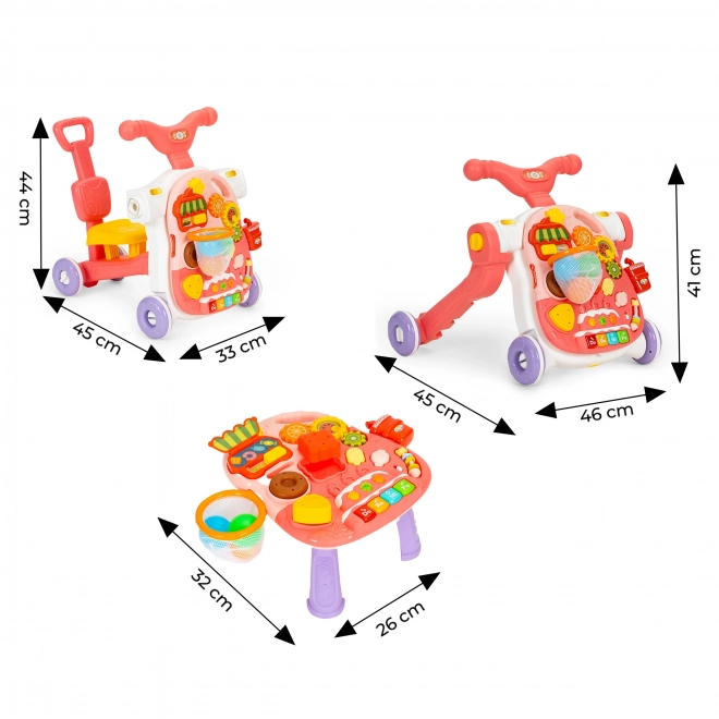 4-in-1 Interactive Educational Push Scooter for Children