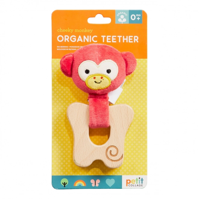 Petit Collage monkey teether