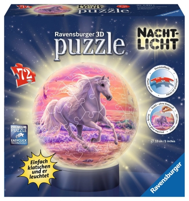 Ravensburger 3D Light Up Puzzleball Horse on the Beach