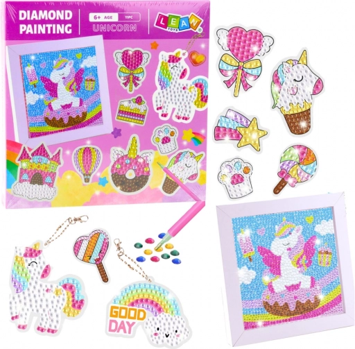 Creative Set Diamond Mosaic Colorful Unicorns