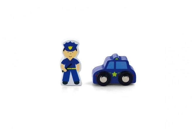 Wooden Police Figures Set