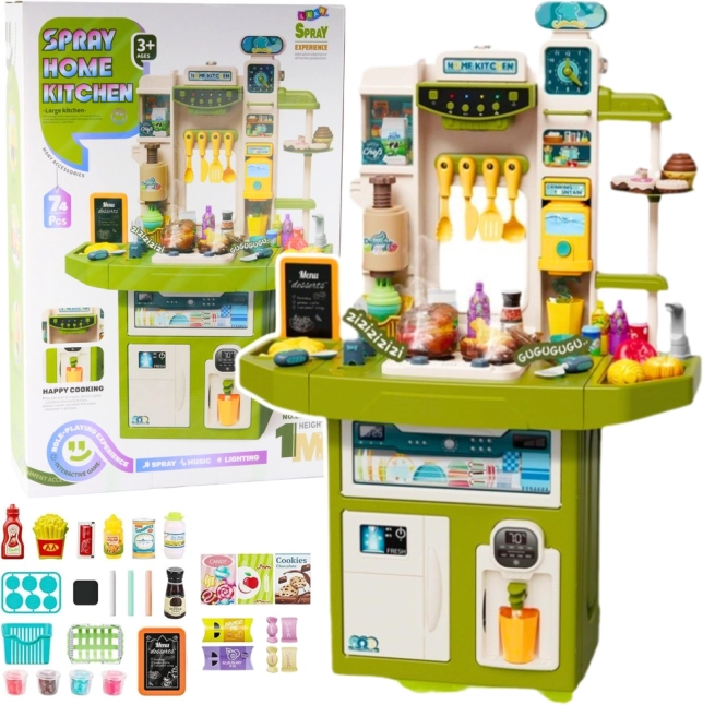 Kinderkeuken met licht, geluiden en accessoires - 71 stuks
