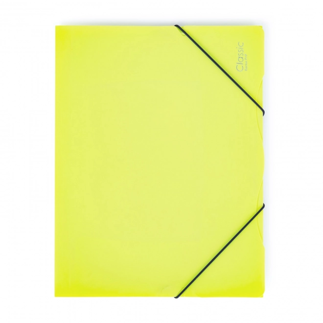 Lime Green Elastic Closure A4 Folder