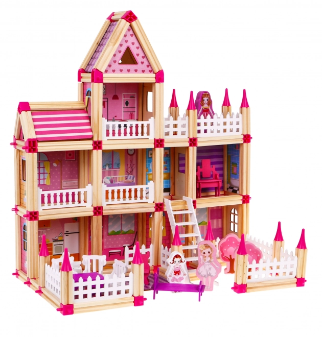 Wooden Princess Castle Building Blocks Set for Kids