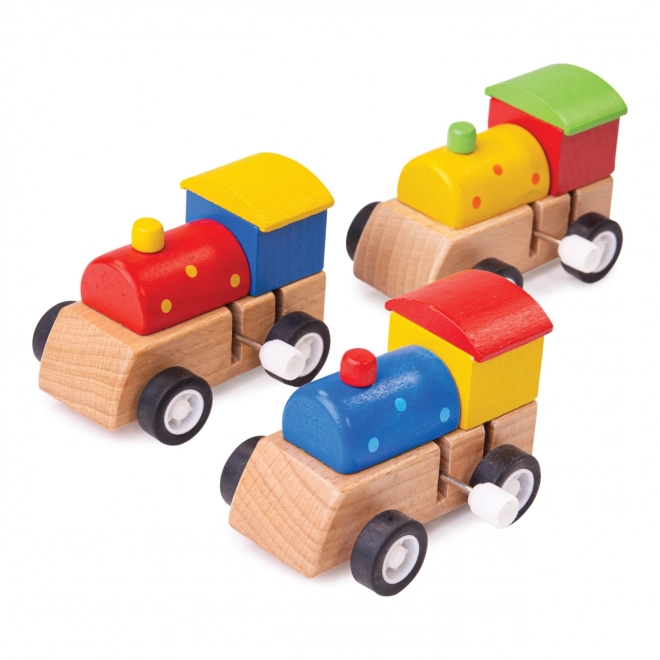 Wooden Pull Back Train by Bigjigs Toys