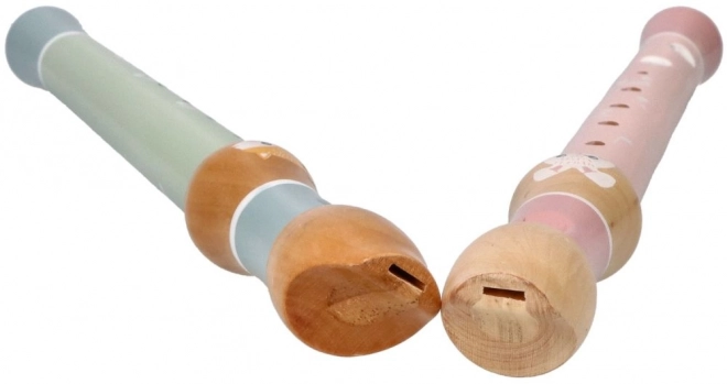 Wooden Flute with Bunny Design