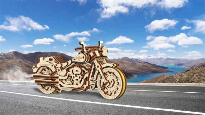 Wooden 3D Cruiser V-Twin Motorcycle Puzzle