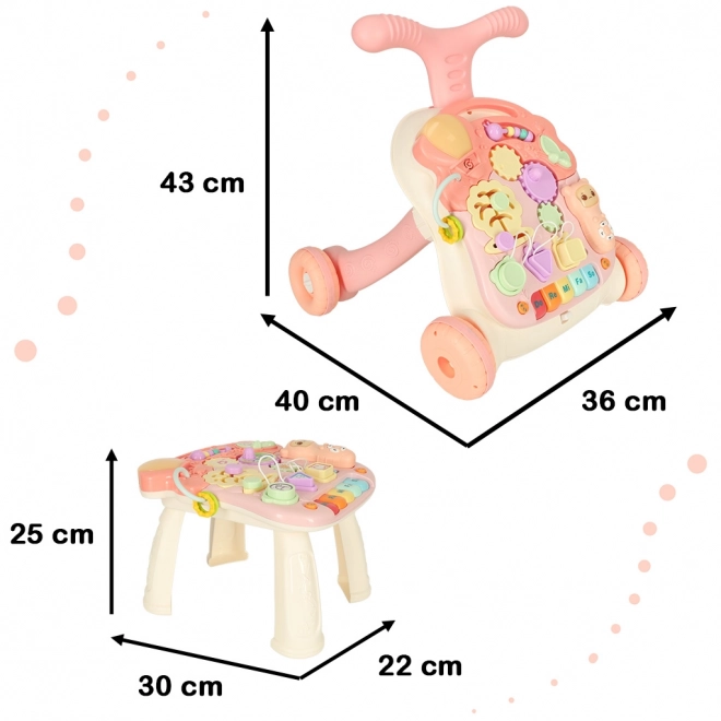 Interactive Educational 3-in-1 Walker Stroller