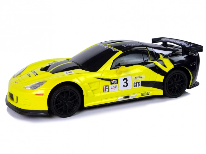 Remote Control Corvette C6.R Toy Car - Yellow