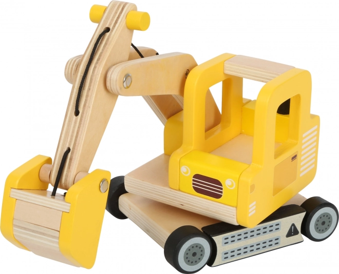 Small Foot Wooden Excavator with Bucket