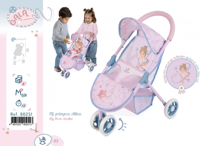 DeCuevas Sport Stroller for Dolls Three-Wheeled GALA 2023 - 55 cm