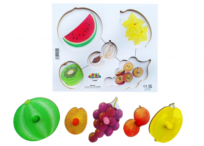 Just Jigsaws Wooden Puzzle - Slicing and Peeling Fruits