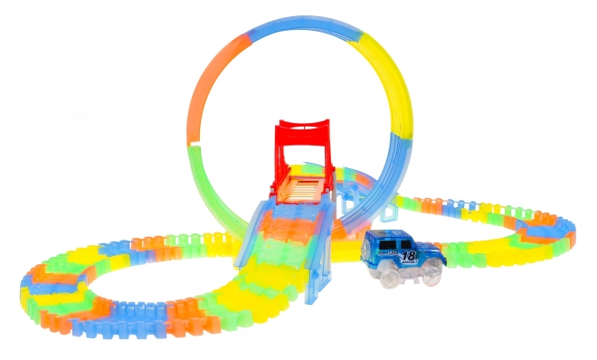 Glowing Race Track for Kids 3+ with LED Car and 360 Loop