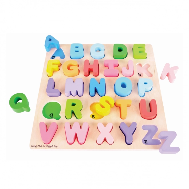 Colorful Wooden Alphabet Puzzle