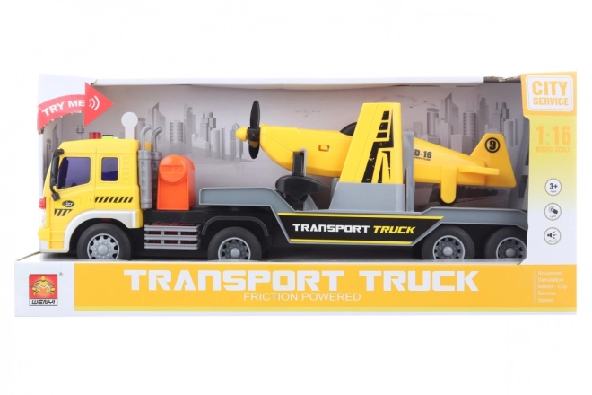 Battery-Operated Truck with Plane Set