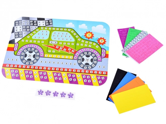 Creative Foam Mosaic Car Sticker Set