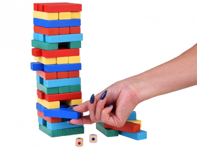 Jenga Tower Colorful Wooden Blocks