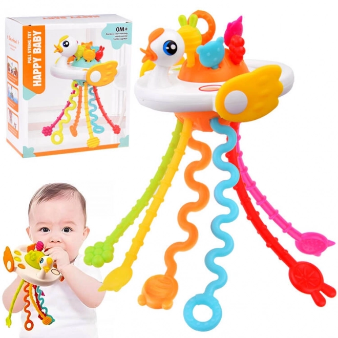 Swan Rattle Teether Sensory Toy